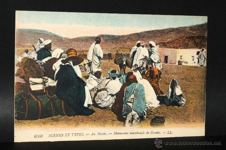 Postais: POSTAL 6560 SCENES ET TYPES AU MAROC MAROCAINS MARCHANDS DE GRAINS, SIN CIRCULAR
