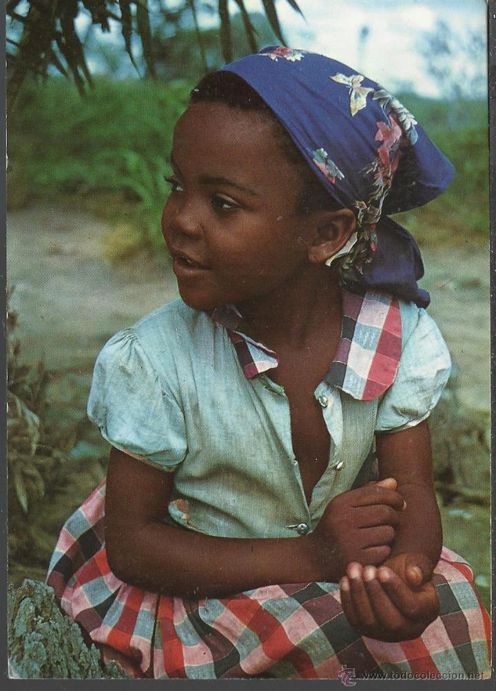Postais: BONITA POSTAL ANTIGUA DE NI&Ntilde;A CAMERUNESA