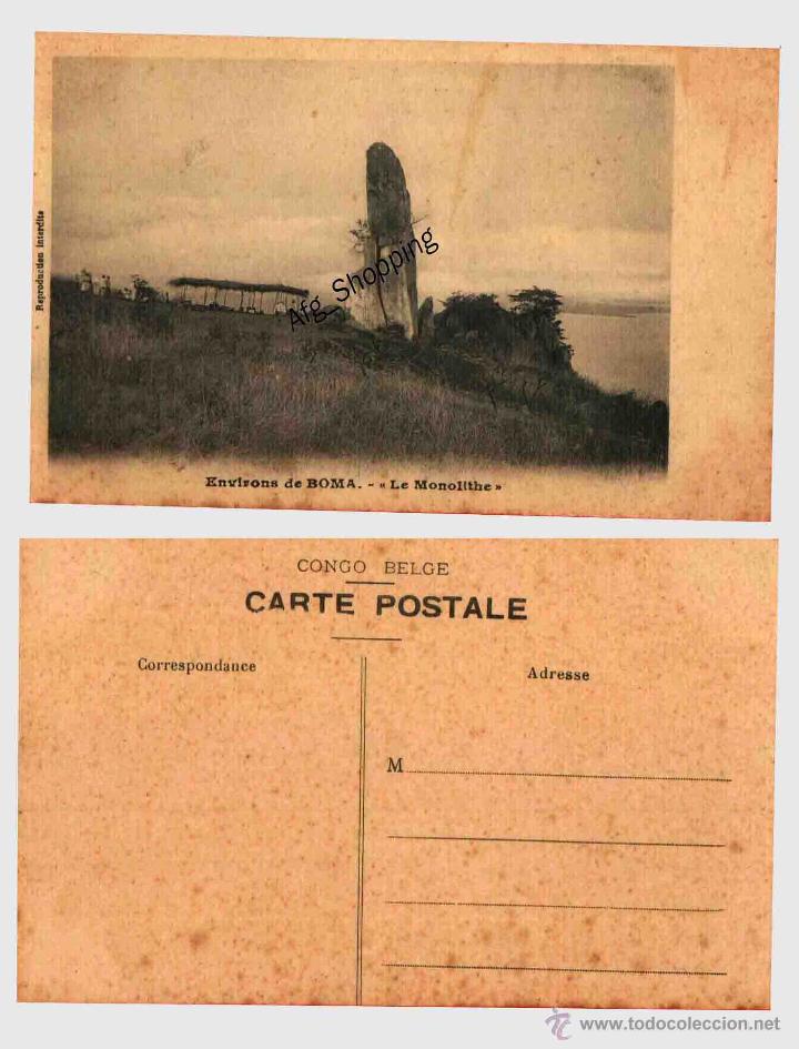 Postais: CONGO BELGE - Environs de BOMA - Le Monolithe - Old postcard
