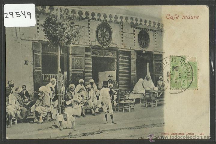 Cartes Postales: TUNEZ - TUNIS - CAFE MAURE - REVERSO SIN DIVIDIR - PHOT&middot; GARRIGUES NUM&middot; 161 - (29549)