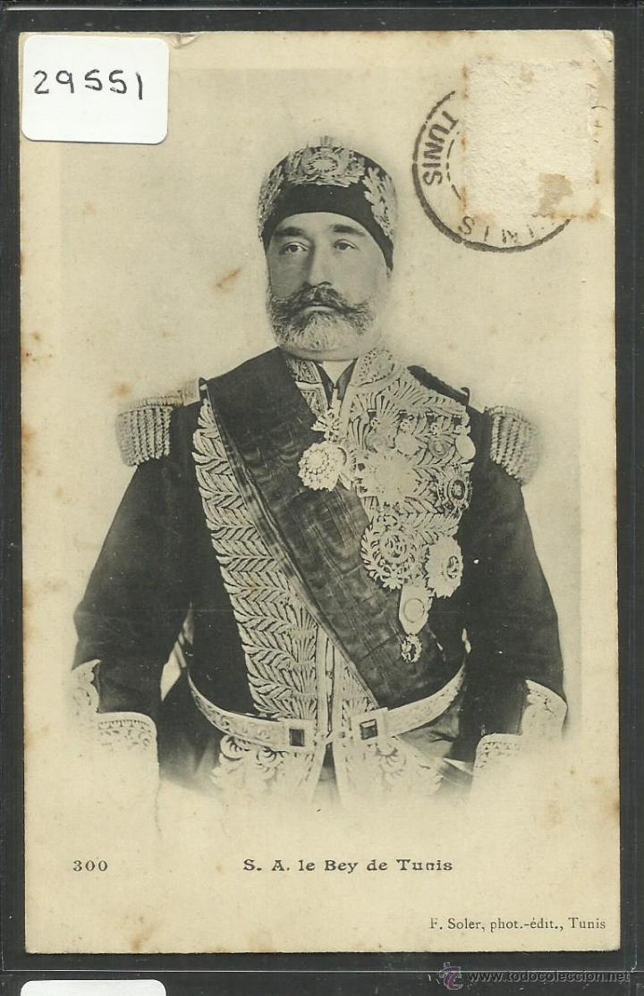 Cartes Postales: TUNEZ - LE BEY DE TUNIS - REVERSO SIN DIVIDIR - ED&middot; F.SOLER - (29551)