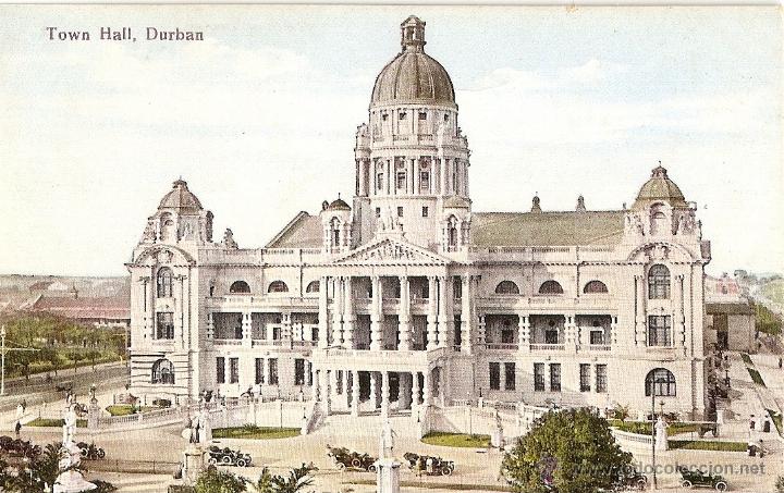 Cartes Postales: ANTIGUA POSTAL - DURBAN-TOWN HALL