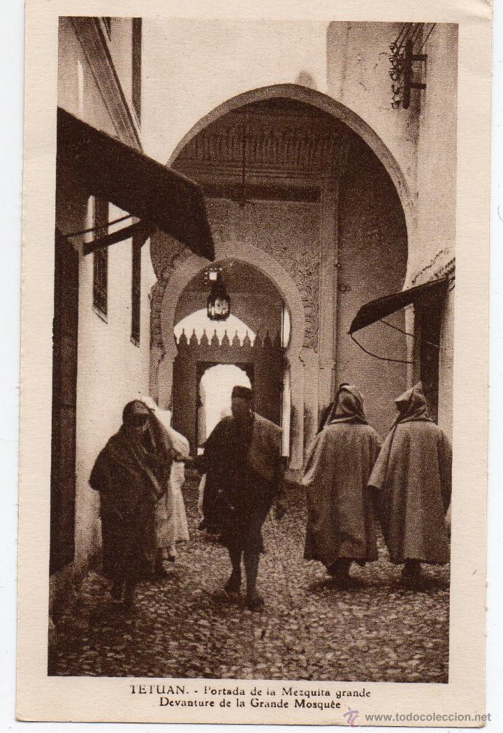 Cartes Postales: Tetuan portada de la Mezquita grande