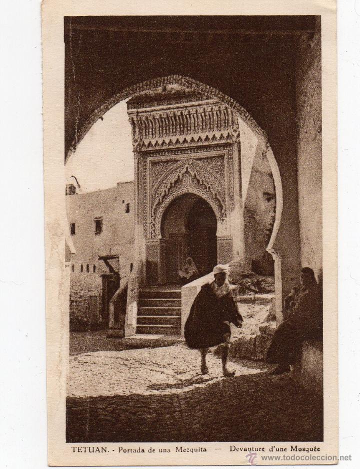 Cartes Postales: Tetuan portada de la Mezquita