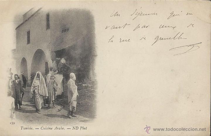 Postais: POSTAL. 139 TUNISIE. T&Uacute;NEZ. CUISINE ARABE. ND PHOT. A&Ntilde;O 1902.