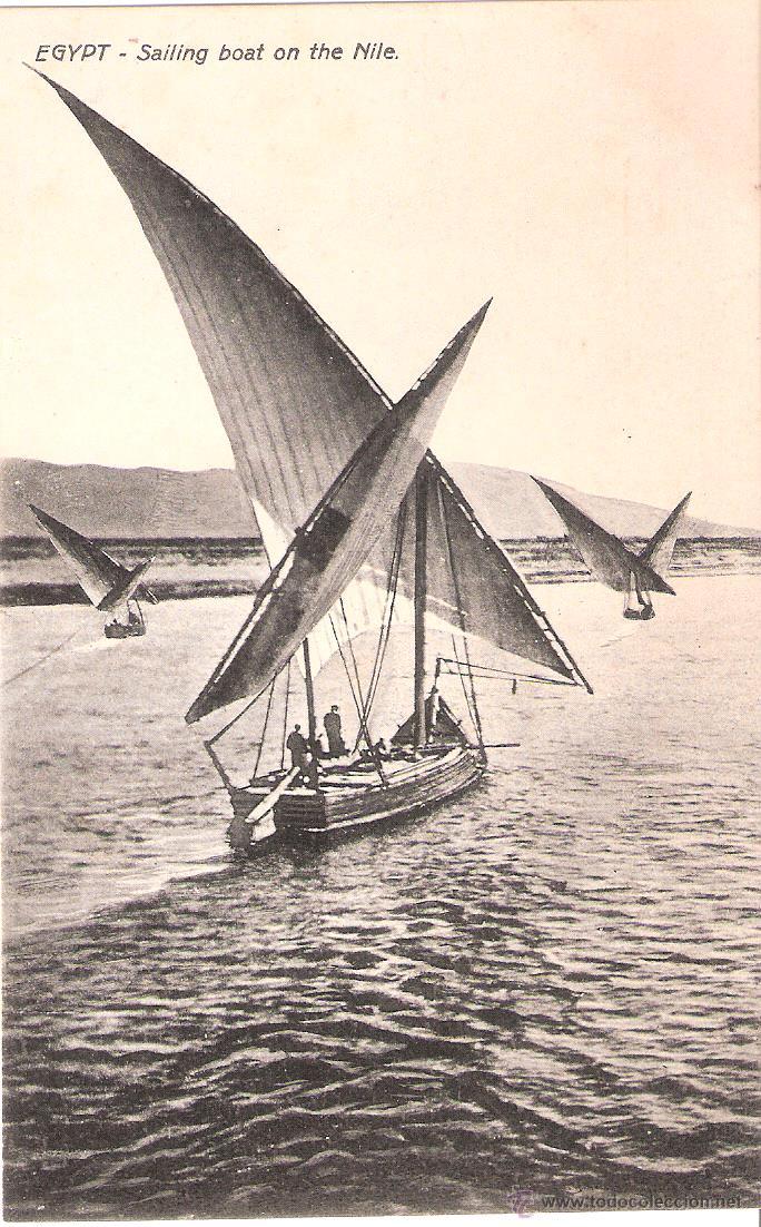 Cartes Postales: egypt sailing boat on the nile