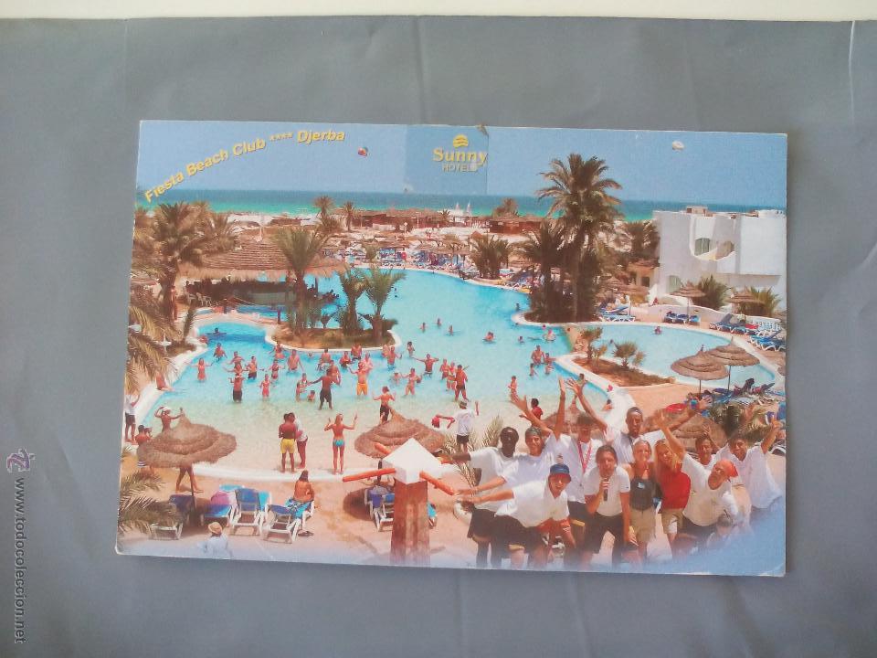Cartes Postales: Postal. de tunez. Club Jerba. Fiesta Beach. Tinisie. Sunny Hotels.