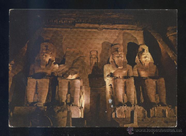 Cartoline: Egipto. Asswan. *Abu Simble Temple...* Ed. F.H. Gabra n&ordm; 13. Circulada 1977.