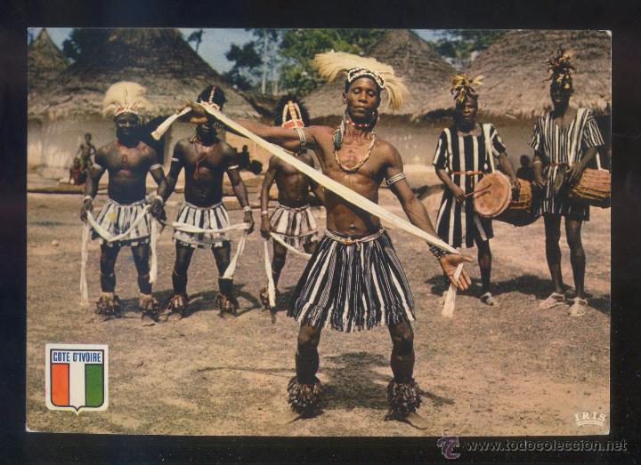 Postales: Costa de Marfil. *Danseurs du groupe M&eacute;dy* Ed. Ag. Ivoirienne Hachette n&ordm; 5340. Escrita.