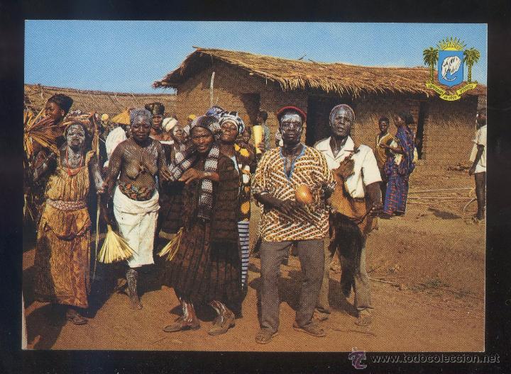 Postales: Costa de Marfil. Regi&oacute;n de Man. *Son Folklore* Ed. Librairie de France n&ordm; 70125. Nueva.