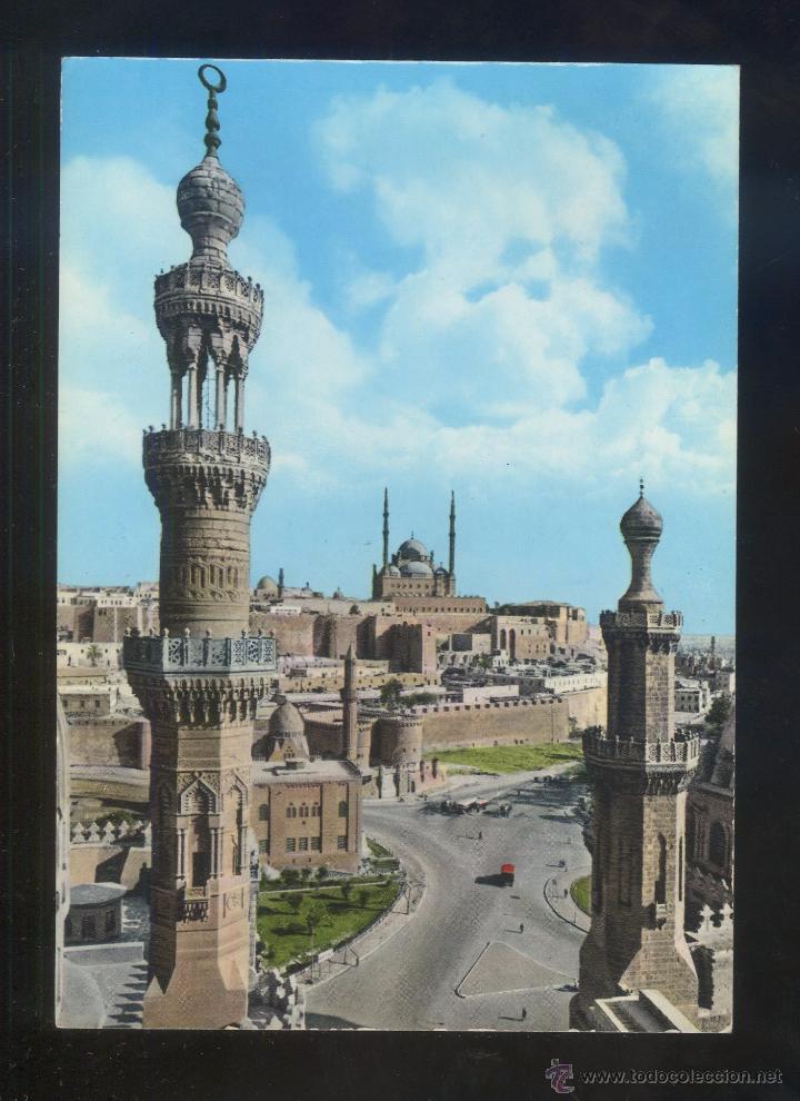 Postales: Egipto. El Cairo. *The Citadel...* Ed. Lehnert & Landrock. Circulada. Rodillo color azul.