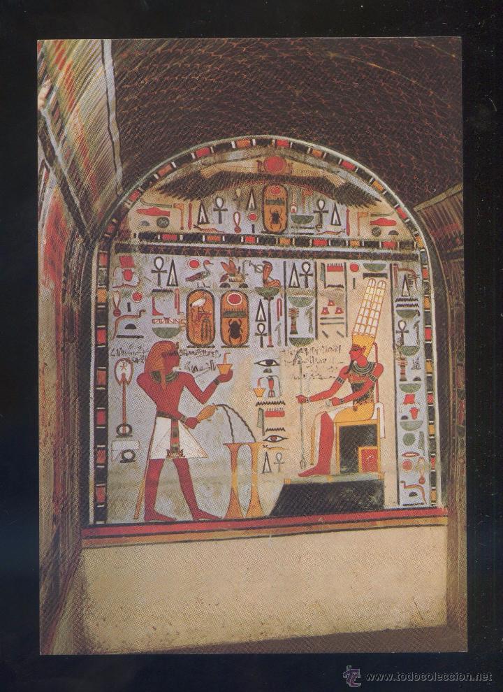 Postais: Egipto. Templo de Dendera. *Chapel of goddess Hathor...* Ed. Lehnert & Landrock. Nueva.