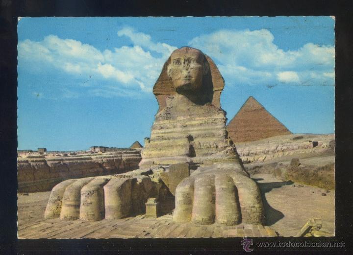 Postais: Egipto. Giza. *The Great Sphinx of Giza...* Ed. Lehnert & Landrock n&ordm; 507. Circulada 1976.