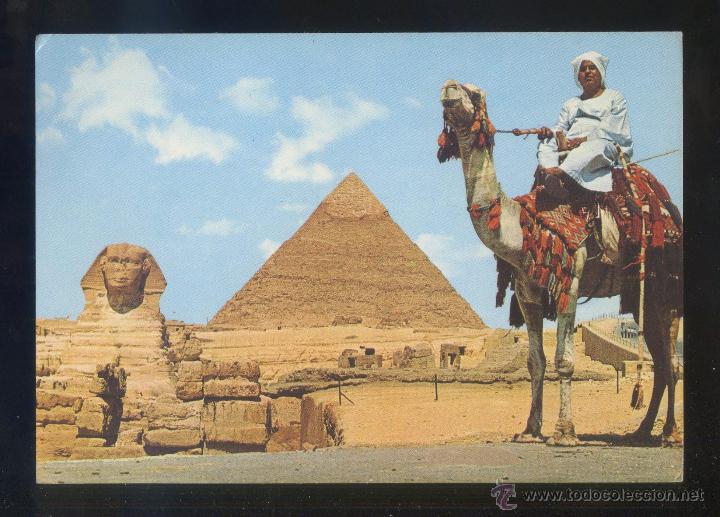 Postais: Egipto. Giza. *The Great Sphinx...* Ed. Lehnert & Landrock n&ordm; 52. Circulada 1977.
