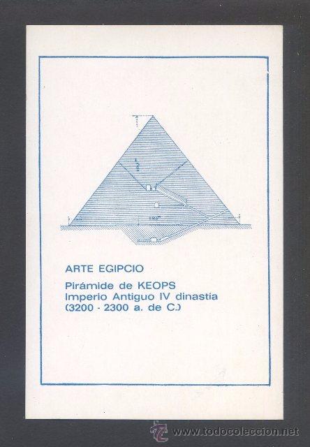 Postais: Egipto. Giza. *Pir&aacute;mide de Keops...* Ed. Artigues. Nueva.
