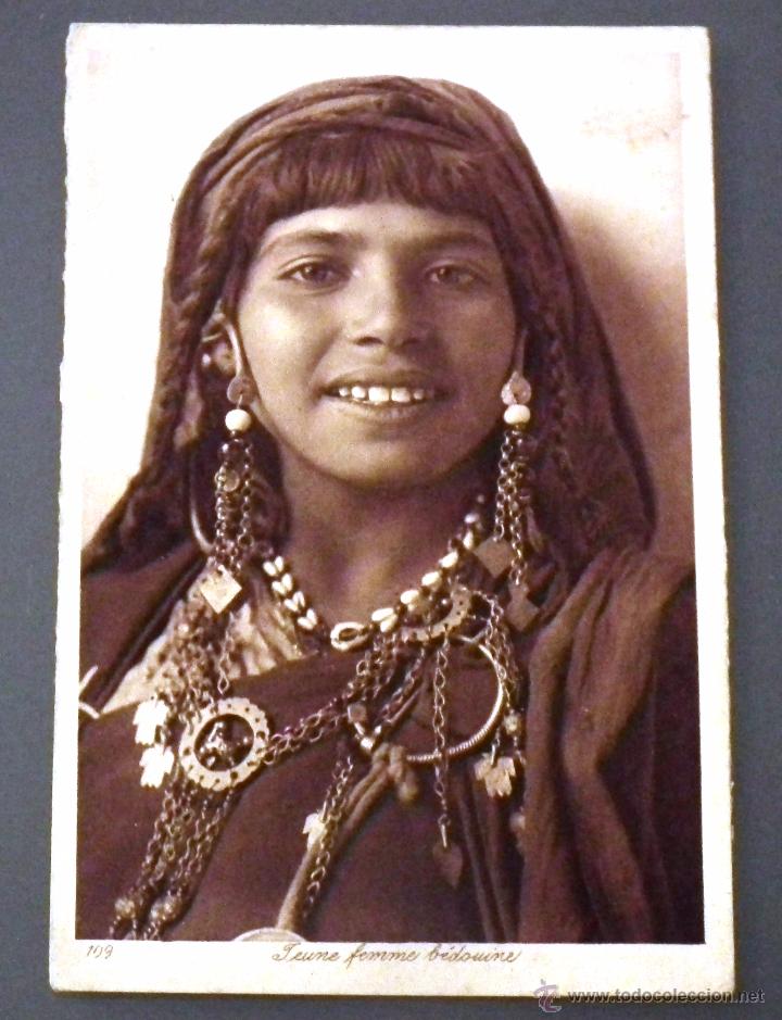 Postais: POSTAL DE MARRUECOS, N&ordm; 109: JEUNE FEMME B&Eacute;DO-UINE. LEHNERT & LANDROCK