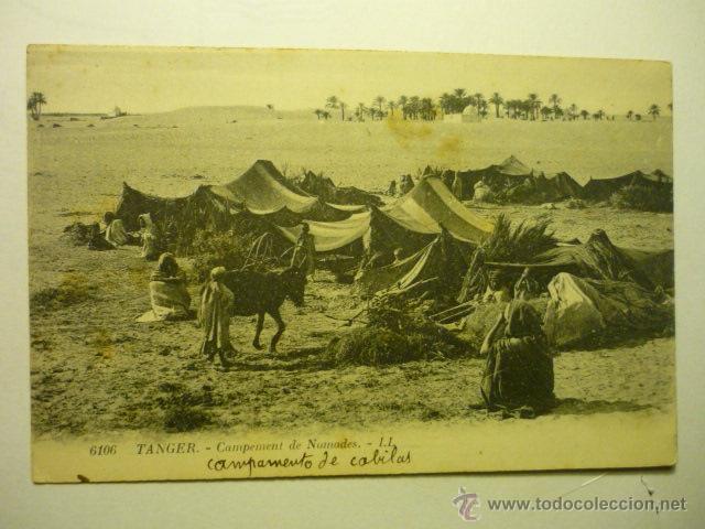 Postcards: postal tanger campament de nomades-escrita bb