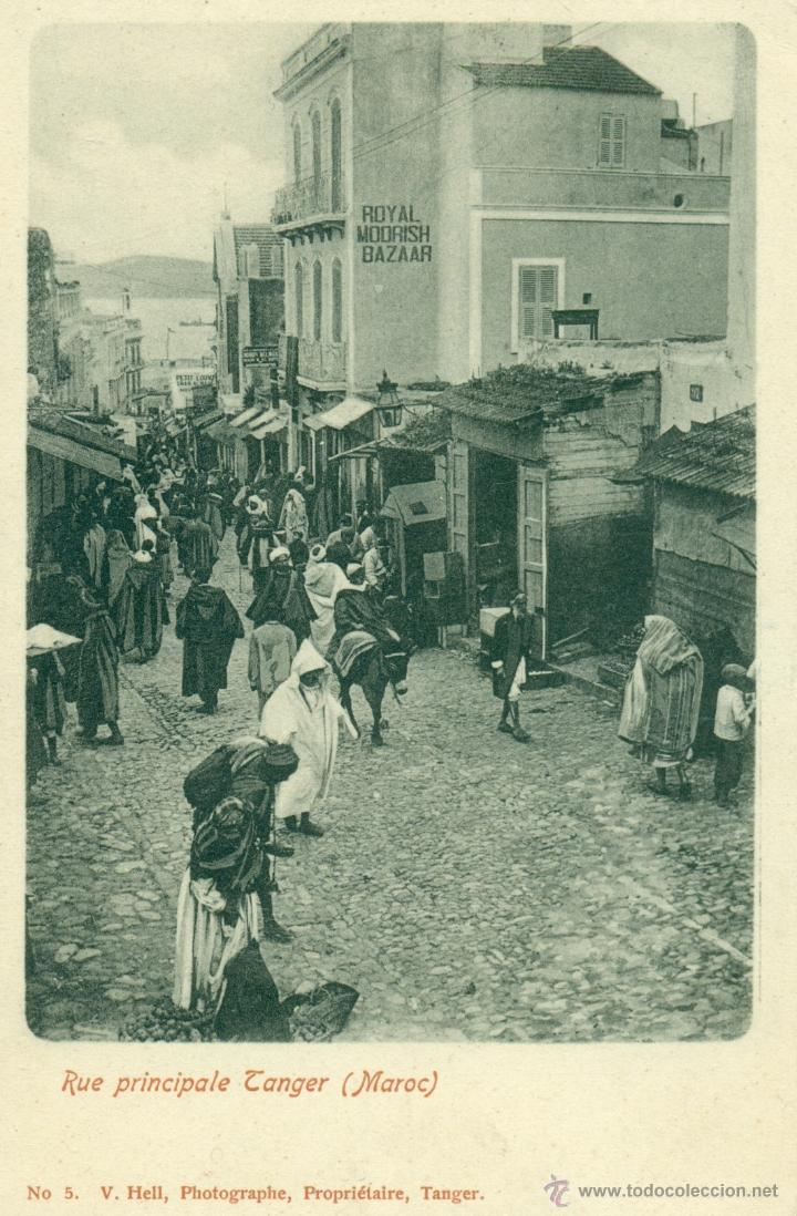 Postales: TANGER. CALLE PRINCIPAL. HACIA 1900.DORSO SIN DIVIDIR.