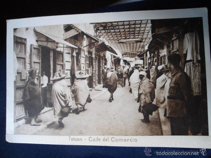 Cartes Postales: ANTIGUA POSTAL MARRUECOS - TETUAN - CALLE DEL COMERCIO - L. ROISIN