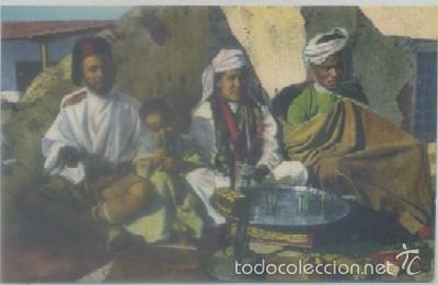 Cartes Postales: POSTAL DE MARRUECOS. TETUAN. FAMILIA MORA TOMANDO EL THE N&ordm; 15   P-AFyMA-604