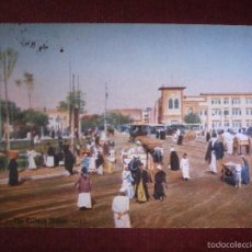 Postales: POSTAL - ÁFRICA - EGIPTO - EL CAIRO - THE RAILWAY STATION - LL - LA PLACE DE LA GARE - ESCRITA 1912
