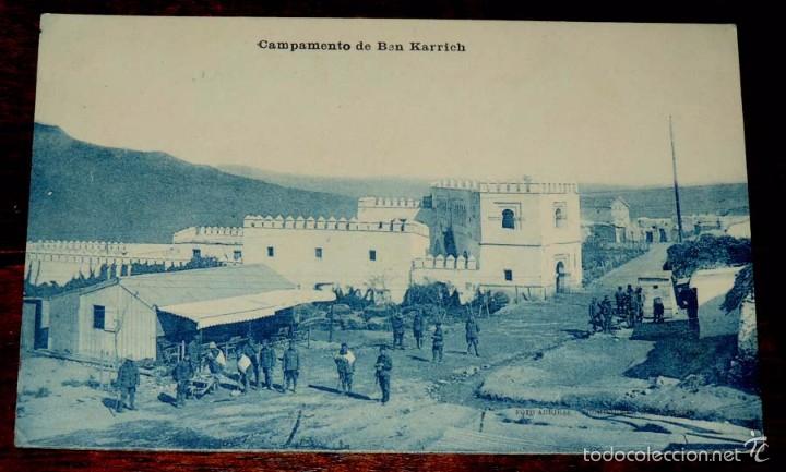 Postcards: ANTIGUA POSTAL DE LA GUERRA DEL RIF (MARRUECOS) . CAMPAMENTO DE BEN KARRICH - EDICION JOSE FERNANDEZ
