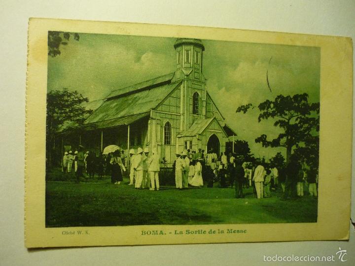 Postcards: POSTAL CONGO BELGA BOMA.-SALIDA DE MISA-ESCRITA