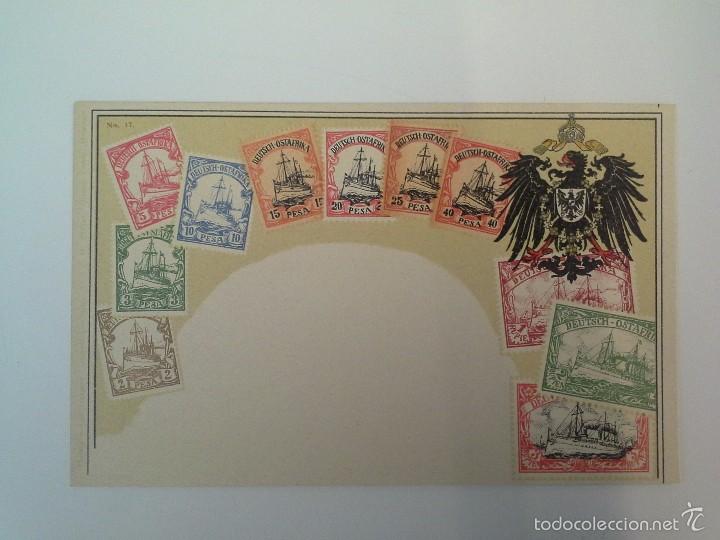 Postkarten: POSTAL TEMA FILAT&Eacute;LICO SELLOS DE &Aacute;FRICA ORIENTAL. N&ordm; 17.
