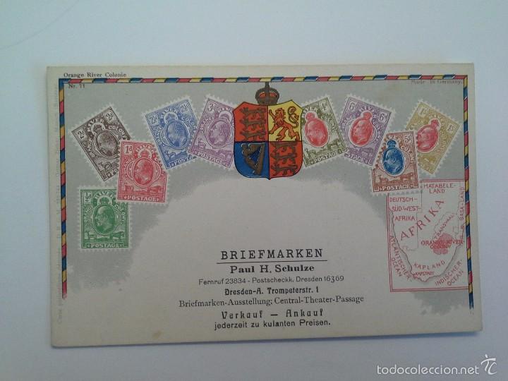 Postkarten: POSTAL TEMA FILAT&Eacute;LICO SELLOS DE ORANGE. N&ordm; 77.