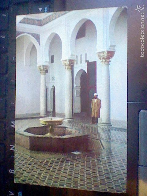 Postales: PATIO PALACIO SULTANES EN ALCAZABA ED Q R NR 43 CIRCULADA MATASELLOS TANGER A&Ntilde;OS 60