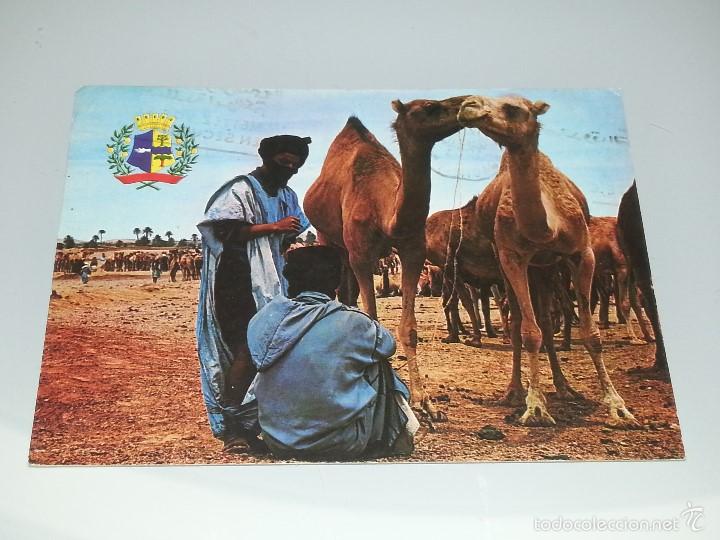 Postales: ANTIGUA POSTAL DE MARRUECOS MOUSSEM D&acute;ASRIR VALLE&Eacute; DU SOUSS A&Ntilde;OS 80 CON SELLOS