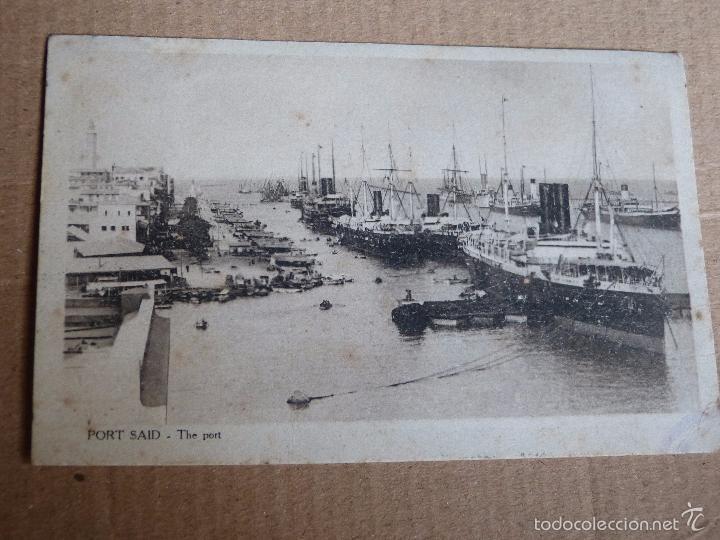 Postales: CAIRO: PORT SAID (1921, ESCRITA, CON SELLO MATASELLADO EGIPCIO)