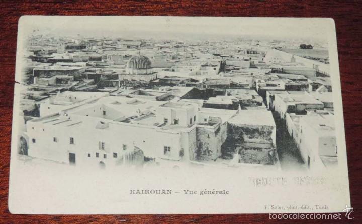 Postales: POSTAL DE KAIROUAN, VISTA GENERAL, TUNEZ, ED. F. SOLER, CIRCULADA.