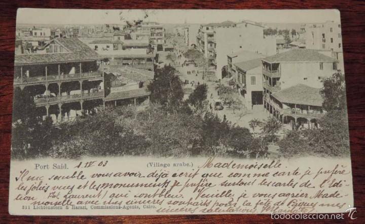 Postales: POSTAL DE PORT SAID, EGIPTO, N, 311, ED. LICHTENSTERN & HARARI, CIRCULADA, SIN DIVIDIR.