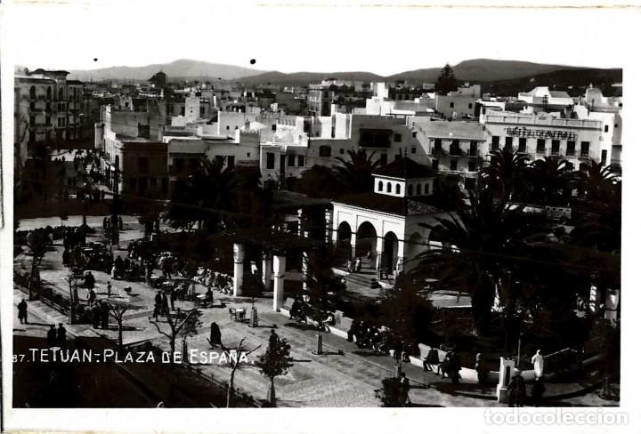 Cartes Postales: MARRUECOS TETUAN  PLAZA DE ESPA&Ntilde;A POSTAL FOTOGRAFICA SIN EDITOR