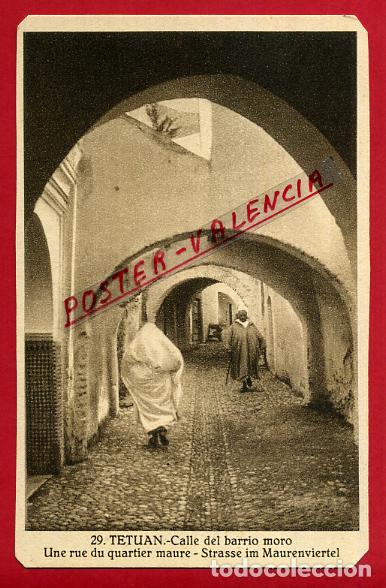 Cartoline: POSTAL TETUAN, MARRUECOS, CALLE DEL BARRIO MORO, P84680