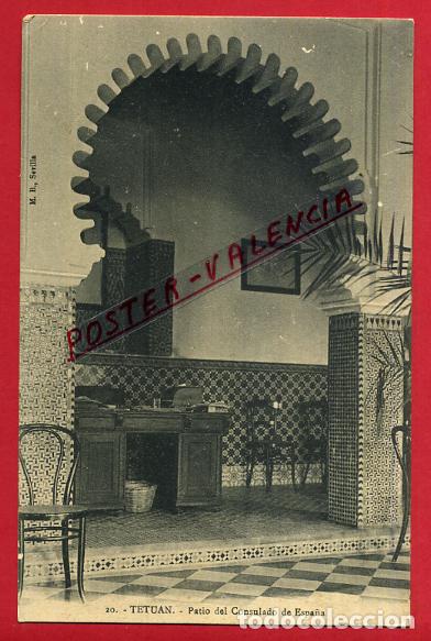 Cartoline: POSTAL TETUAN, MARRUECOS, PATIO DEL CONSULADO DE ESPA&Ntilde;A, P84686