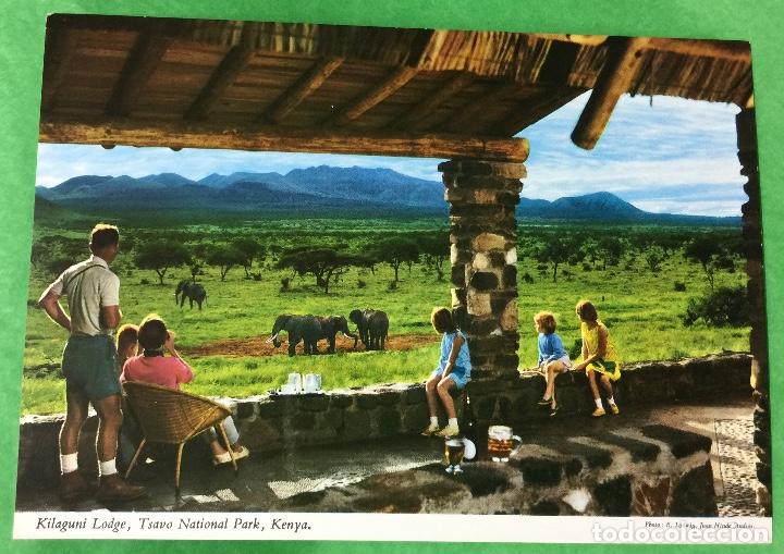 Postales: Postal de Kenia - Kilaguni Lodge - Parque Nacional Tsavo - A&ntilde;os 70