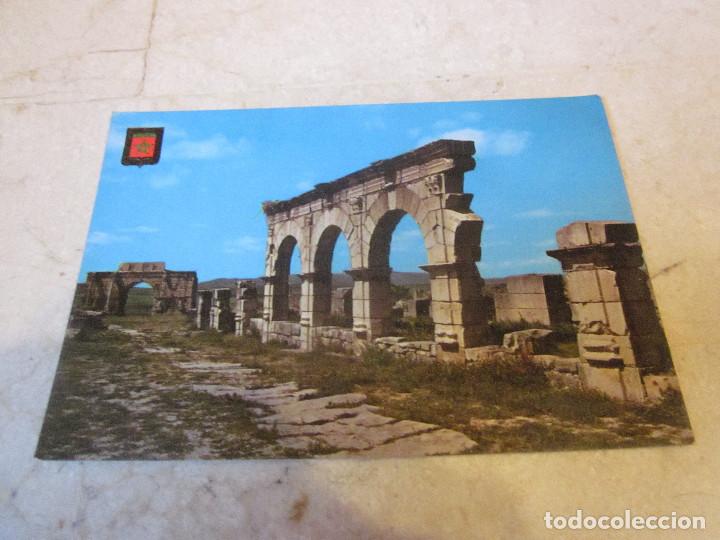 Postales: POSTAL ESCRITA  RUINAS DEL FORO VOLUBILIS MARRUECOS A&Ntilde;OS 80