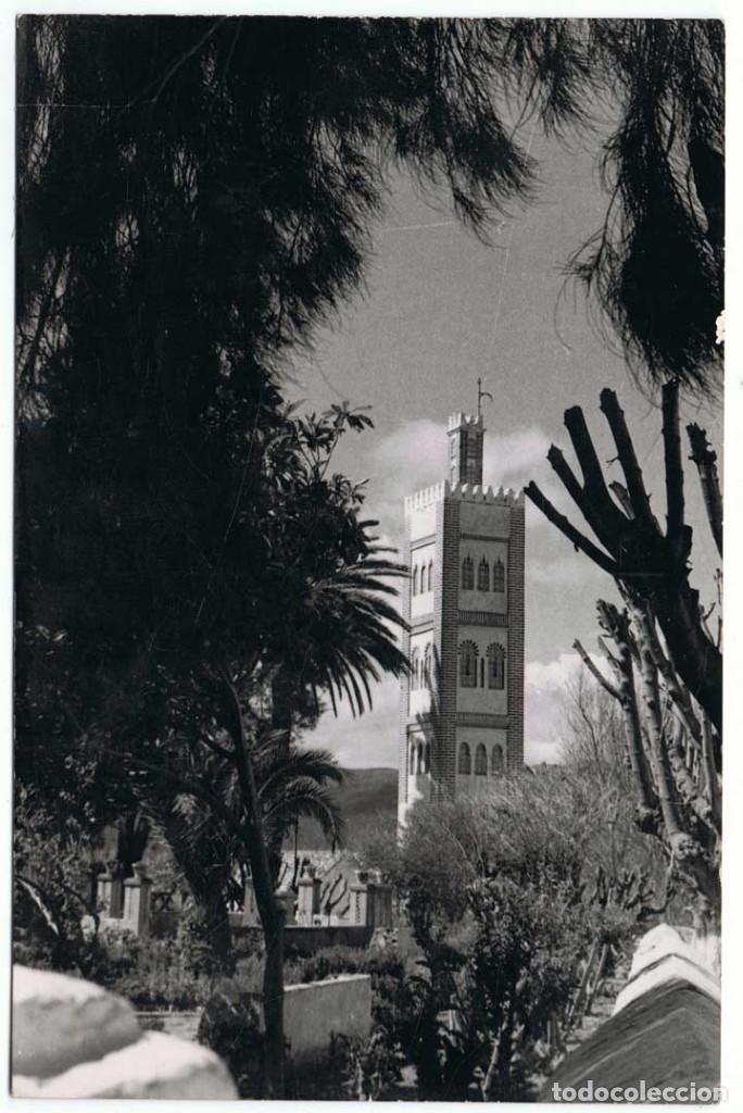 Postcards: Postal de Marruecos. Mezquita Benkarrich. Escrita y circulada. Con sellos. 1955. Foto Garc&iacute;a Cort&eacute;s