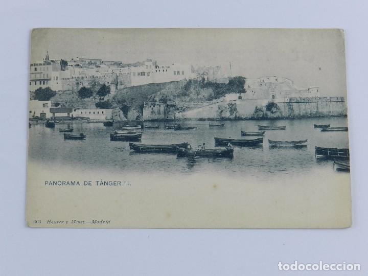 Cartes Postales: POSTAL DE TANGER, PANORAMA DE TANGER III. HAUSER Y MENET 603. REVERSO SIN DIVIDIR. NO CIRCULADA.