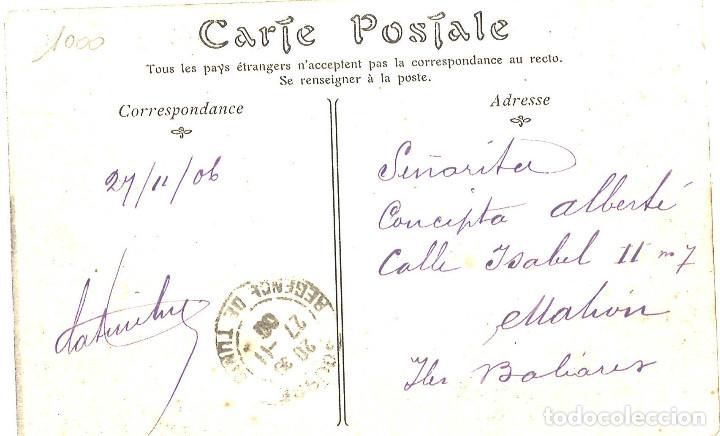 Postales: Sousse. T&uacute;nez. 1906. Dirigida a Mah&oacute;n. Baleares - Foto 2