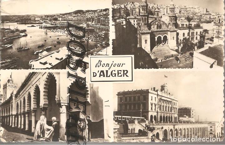 Cartes Postales: POSTAL, ALGER-ARGELIA, VARIAS VISTAS, CIRCULADA 1956