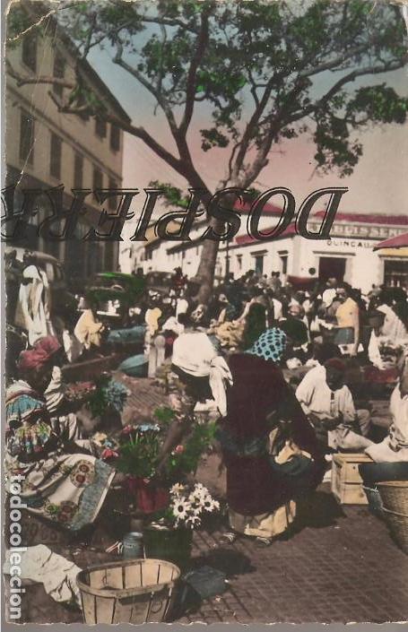 Cartes Postales: POSTAL, DAKAR-SENEGAL, MARCH&Eacute; KERMEL, ESCRITA