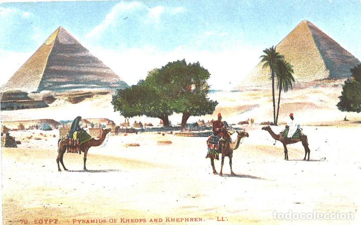 Postales: Egipto. Pir&aacute;mides de Kheops y Khephren - Foto 1