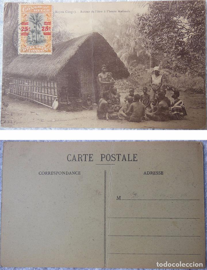 Postais: Antigua Postal : Moyen CONGO. Autour de l'&acirc;tre &agrave; l'heure matinale. Ed JLP