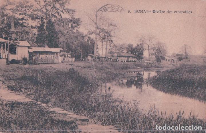 Postcards: POSTAL BOMA - Rivi&egrave;re des crocodiles - CONGO BELGA