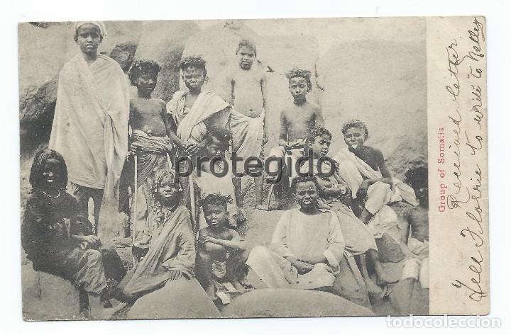 Cartes Postales: POSTAL. GROUP OF SOMALIS. GRUPO DE SOMALIES. A&Ntilde;O 1905.