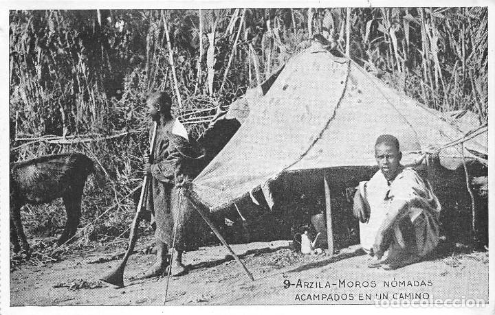 Cartes Postales: ARZILA.- MOROS N&Oacute;MADAS ACAMPADOS EN UN CAMINO