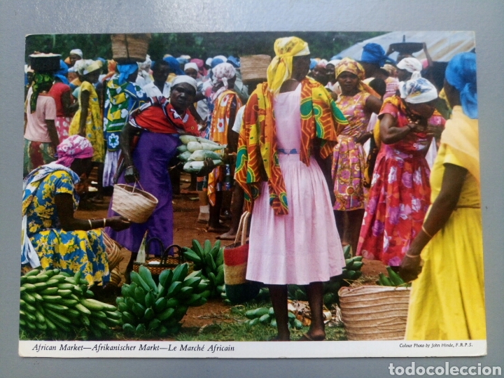 Postais: Postal african market mercado africano John hinde